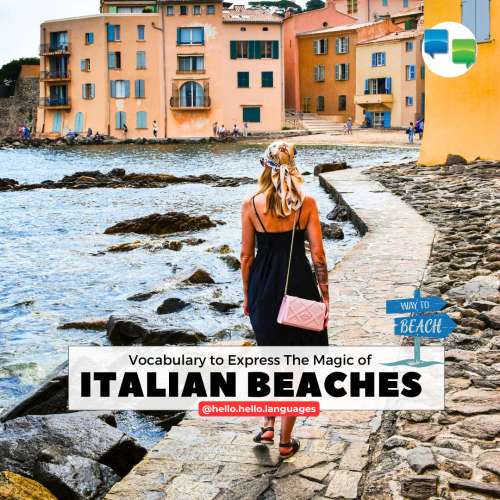 Learn Italian beach vocabulary learn langauge Hello-Hello App
