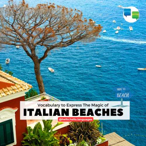 Learn Italian beach vocabulary learn langauge Hello-Hello App