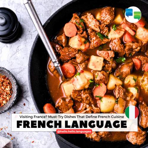 Learn French food words language with Hello-Hello