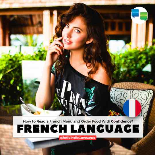 Understanding French Menu Card Language learning app Hello-Hello