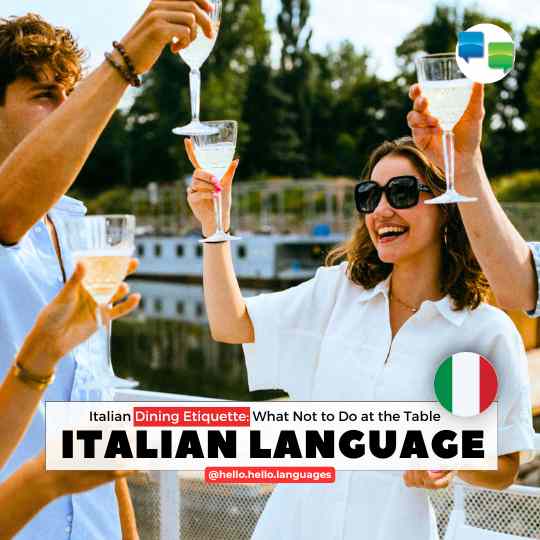 Italian Dining Etiquette word phrases Learn Italian with Hello-Hello