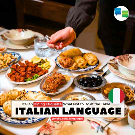 Italian Dining Etiquette word phrases Learn Italian with Hello-Hello