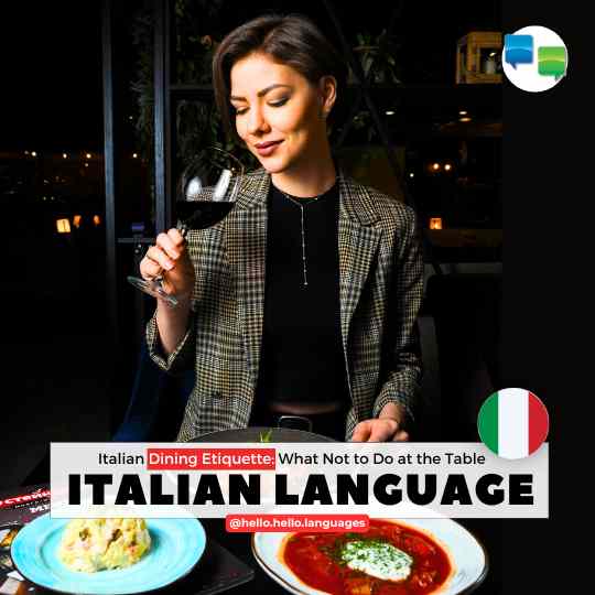 Italian Dining Etiquette word phrases Learn Italian with Hello-Hello