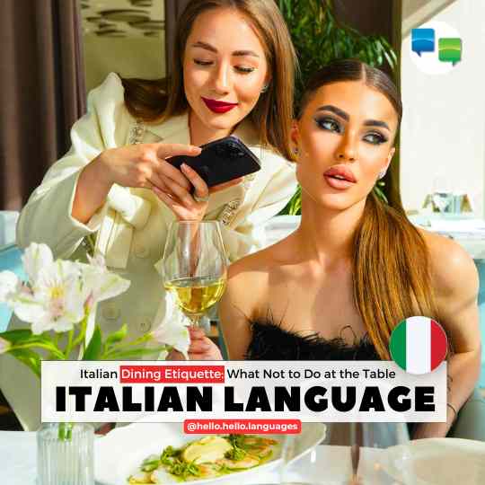 Italian Dining Etiquette word phrases Learn Italian with Hello-Hello