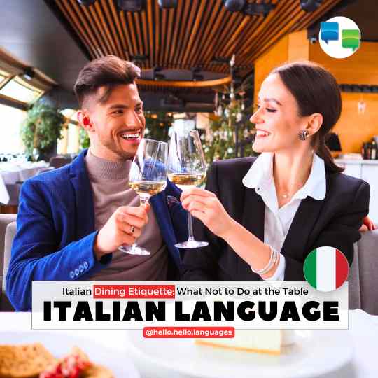 Italian Dining Etiquette word phrases Learn Italian with Hello-Hello