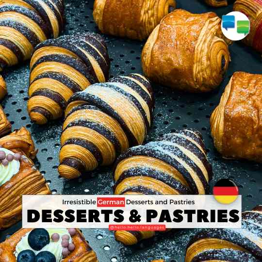Irresistible German Desserts Pastries learn app with Hello-Hello